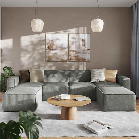 Flash Furniture Bridgetown Luxury Modular 6 Piece Sectional Sofa, Dark Gray IS-IT2231-6PCSEC-DKGRY-GG